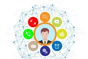 人物信息框架矢量图