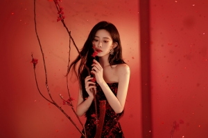 孟子义开工红裙5K美女壁纸