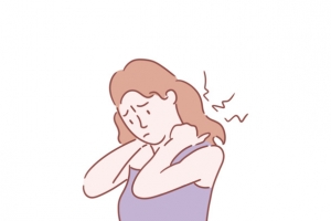医疗健康女性肩膀脖子酸痛