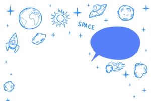 手绘宇宙装饰