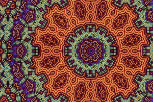 分形 圆圈 图案 万花筒 抽象 数字 4k壁纸 3840x2160