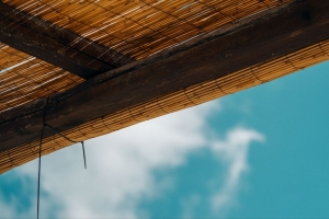 屋顶 竹子 绳索 天空 4k壁纸 3840x2160