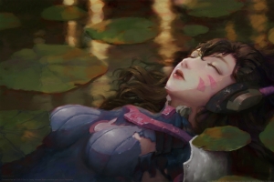 守望先锋dva 水 荷花 4k游戏壁纸3840x2160