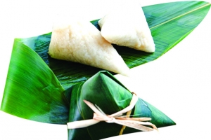 绿色清新竹叶粽子食物端午