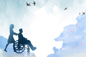 蓝色清新中全国助残日公益banner