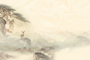 复古风格水墨画电商淘宝背景图