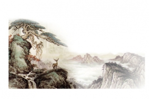 中国风山水水墨