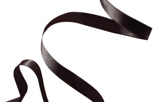 黑色优雅丝带漂浮