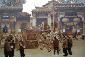 手绘老北京胡同巷子