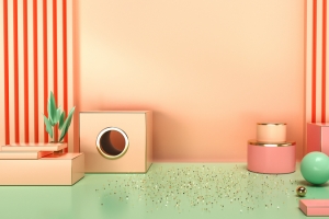 国潮，C4D，简约，场景