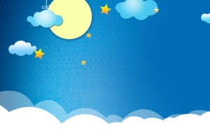 卡通夜空背景质感梦幻蓝色banner