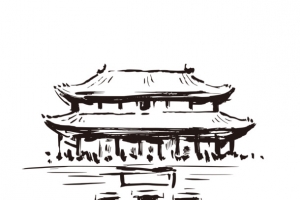 水彩城楼