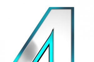 金属效果数字4