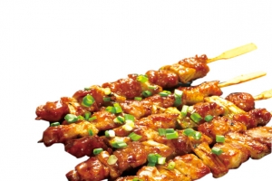 美味的烤羊肉串实物素材