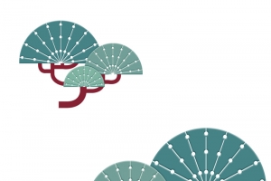 国潮国风松柏插画