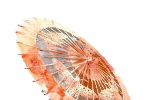 油纸伞水墨暖色唯美雨季江南PNG