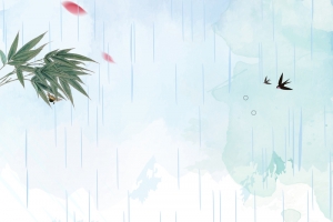 2018年手绘雨水海报