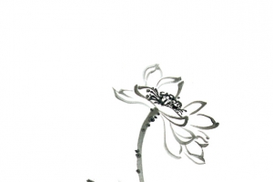 手绘水墨荷花装饰