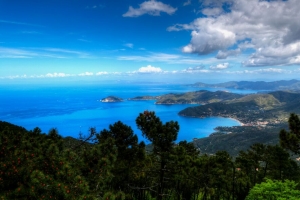 大海 山脉 鸟瞰图 风景 意大利 4k壁纸 3840x2160