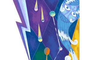 手绘星座治愈系插画