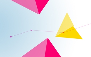 简约炫彩个性多边形背景banner