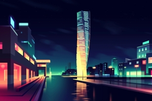 Romain Trystram 浪漫城市插画4k壁纸