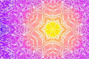 分形 万花筒 图案 辉光 紫色 4k壁纸 3840x2160