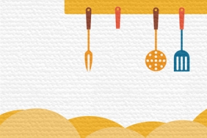 美食手绘卡通小吃banner