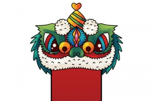 国潮风传统节日装饰元素春节元宵