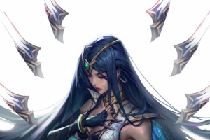 lol英雄联盟刀锋舞者 光明哨兵 同人 艾瑞莉娅4k手机壁纸竖版