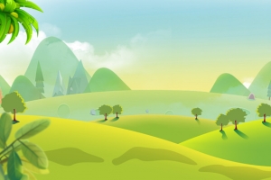 可爱卡通野外旅行banner
