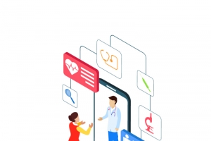 现代时尚卡通2.5D医疗数据信息高清PNG透明免扣设计素材免费下载