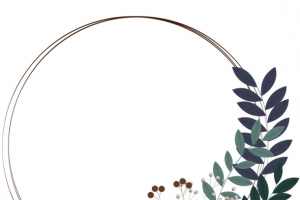 花朵圆形边框装饰素材