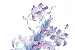小清新手绘水彩花