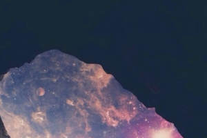 紫色星空手绘插画高清PNG透明背景设计素材免费下载