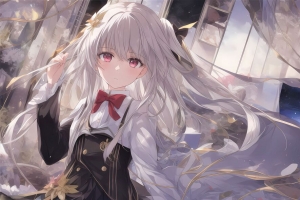 女孩 头发 蝴蝶结 连衣裙 动漫 4k壁纸 3840x2160