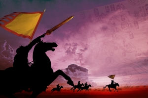 大气战争地图红色背景素材