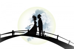 黑白七夕牛郎织女