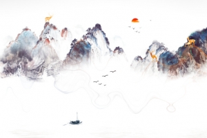 山水线稿素材文件3