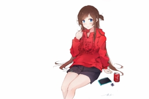 水原千鹤 红色衣服 4k动漫壁纸