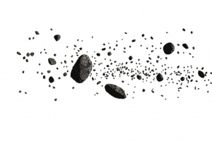 喷溅小石子高清PNG透明漂浮元素设计素材免费下载