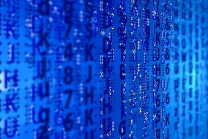 代码 技术 字母 数字 蓝色 4k壁纸 3840x2160