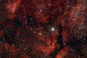 星云 辉光 星星 红色 太空 4k壁纸 3840x2160