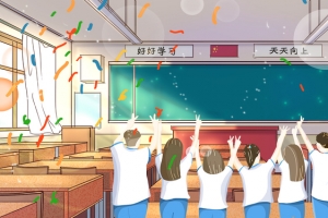 手绘插画毕业典礼banner