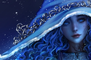 《艾尔登法环》菈妮 白雪女巫 厚涂3440x1440带鱼屏壁纸