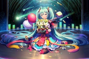 初音未来 衣服 萌 4k动漫壁纸
