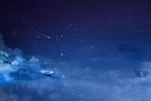 梦幻星空炫彩蓝色背景