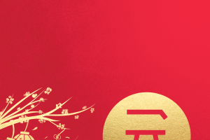 元旦梅花树枝灯笼中国风背景