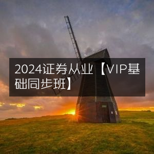2024证券从业VIP基础同步班课程