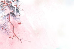 红色蓝色唯美手绘中国风平面banner